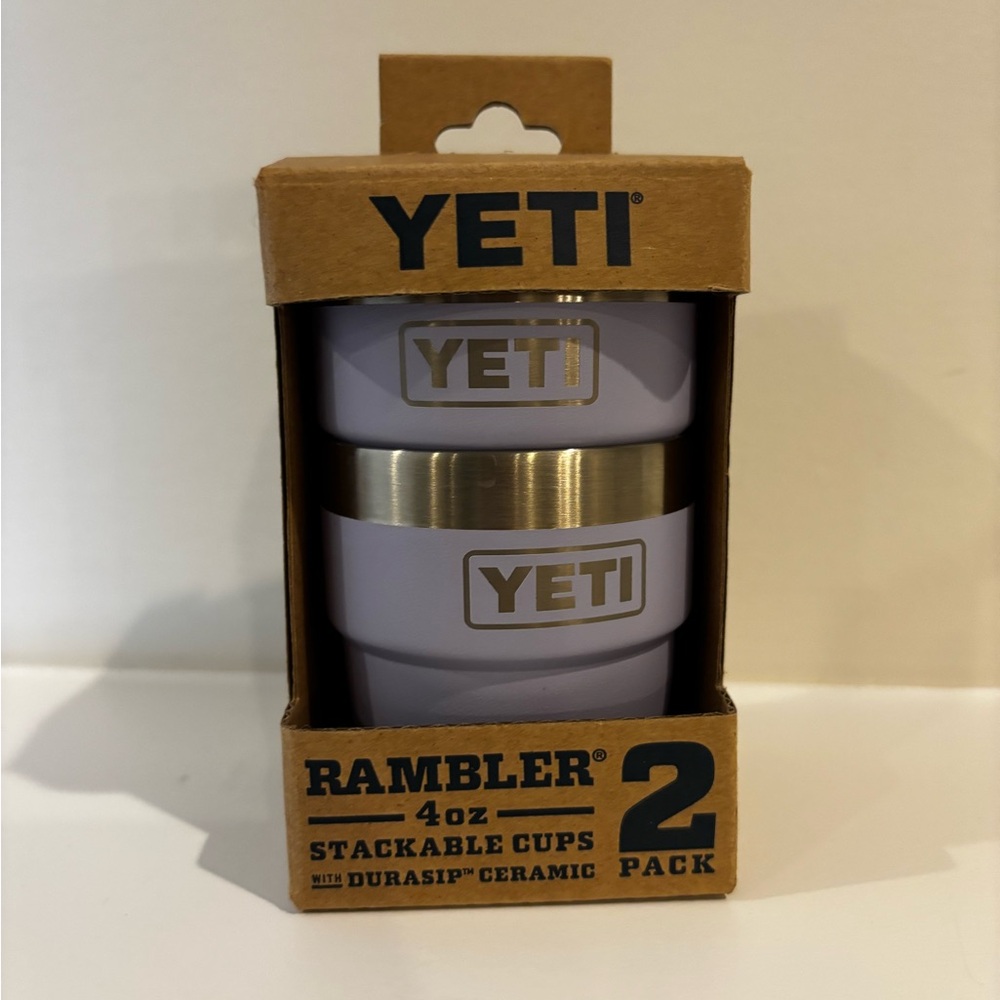 NIB YETI Rambler 4 oz Stackable Cups in Cosmic Lilac color - Picture 2 of 8